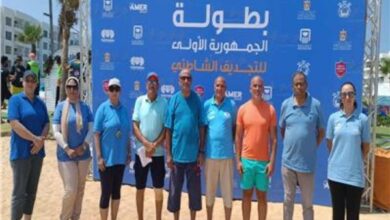 142 لاعبا في بطولة الجمهورية للتجديف الشاطئي ببورسعيد