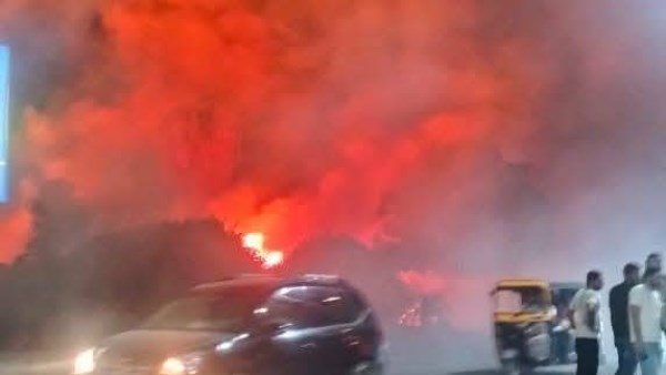 السيطرة على حريق بقطعة أرض فضاء في حلوان