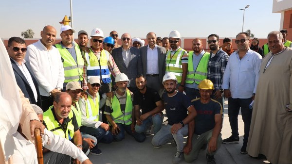 محافظ بني سويف ووزير الإسكان يتفقدان محطتي المعالجة الثنائية بطحا البيشة
