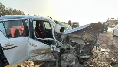 مصرع شخص وإصابة 8 آخرين في انقلاب سيارة بطريق مطروح الإسكندرية